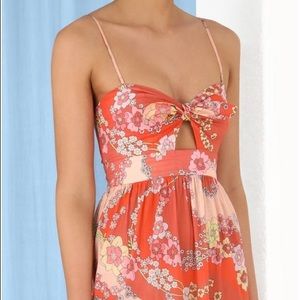 ZIMMERMANN Lola tie front midi dress 0